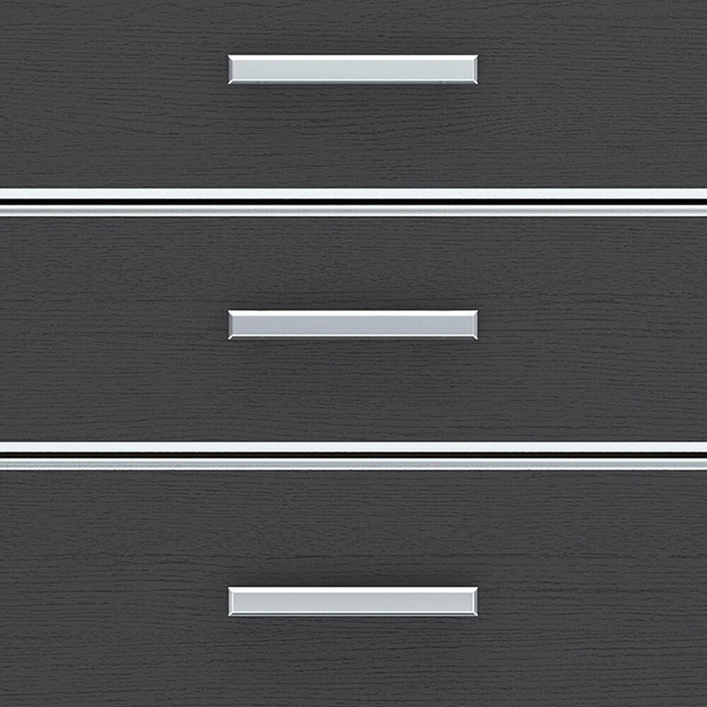Ashley Zuraleus 6-Drawer Chest in Matte Black and Chrome, , large