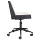 Zuo Modern Maker Office Chair with White Faux Leather in Black, , large