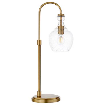 Hudson and Canal Verona Arc Floor Lamp in Brass with Domed Glass Shade, , large