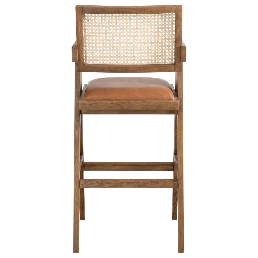 Armen Living Harley 30" Bar Stool in Nutmeg Brown, , large