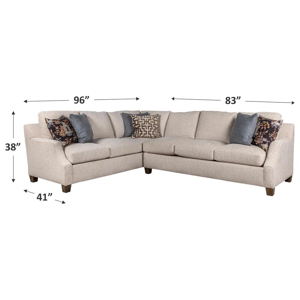 Massoud Furniture Custom Choice 2-Piece Sectional in Wayne Marble, , large