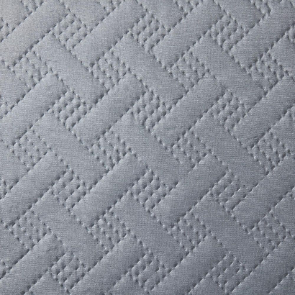 Trade Linker 3-Piece King Basket Pinsonic Quilt Set in Silver, , large