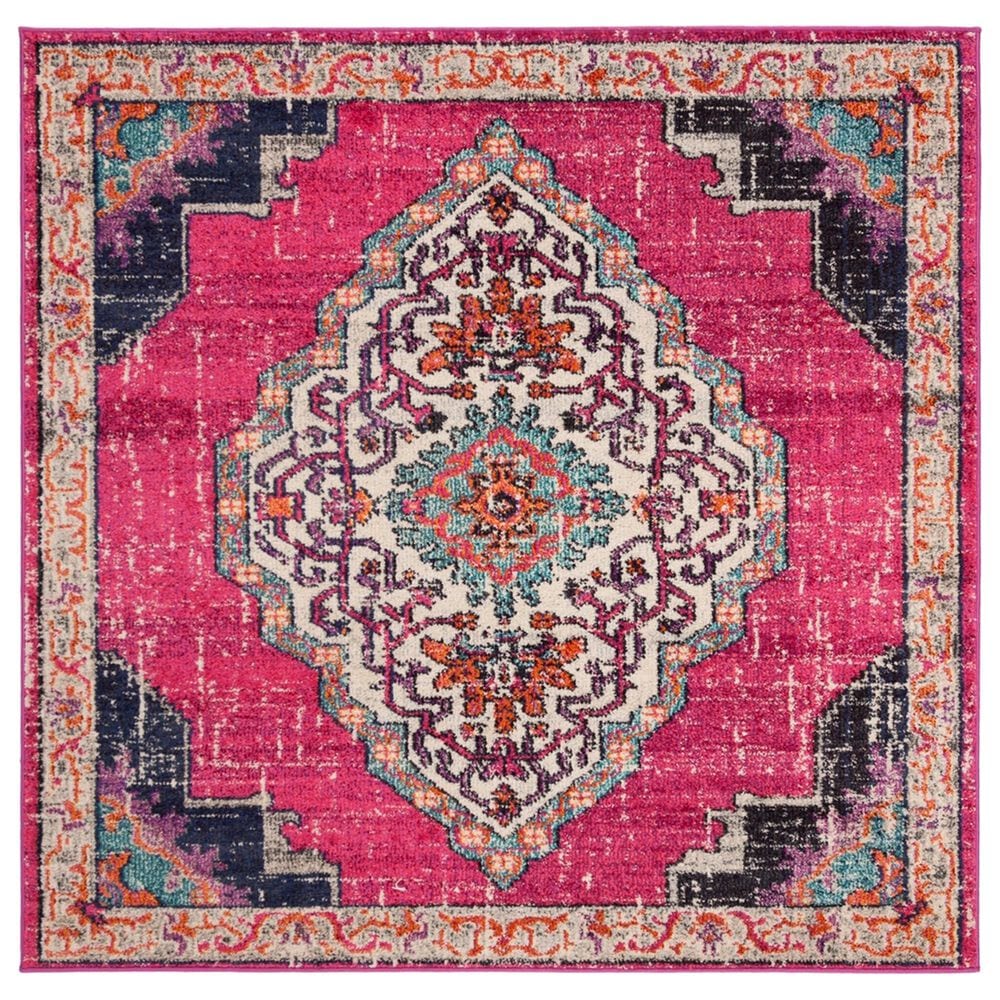 Safavieh Monaco MNC254D 5" Square Pink Area Rug, , large