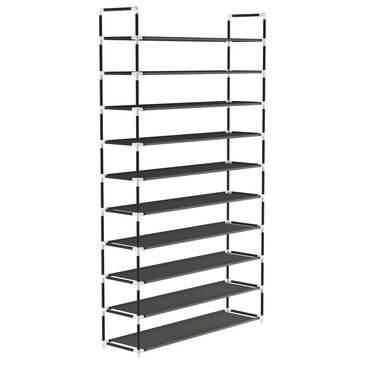 Timberlake 10-Tier Shoe Rack in Black, , large