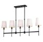 Vaxcel International Co. Ltd. Camden 45.5-in 5 Light Linear Chandelier in Matte Black, , large