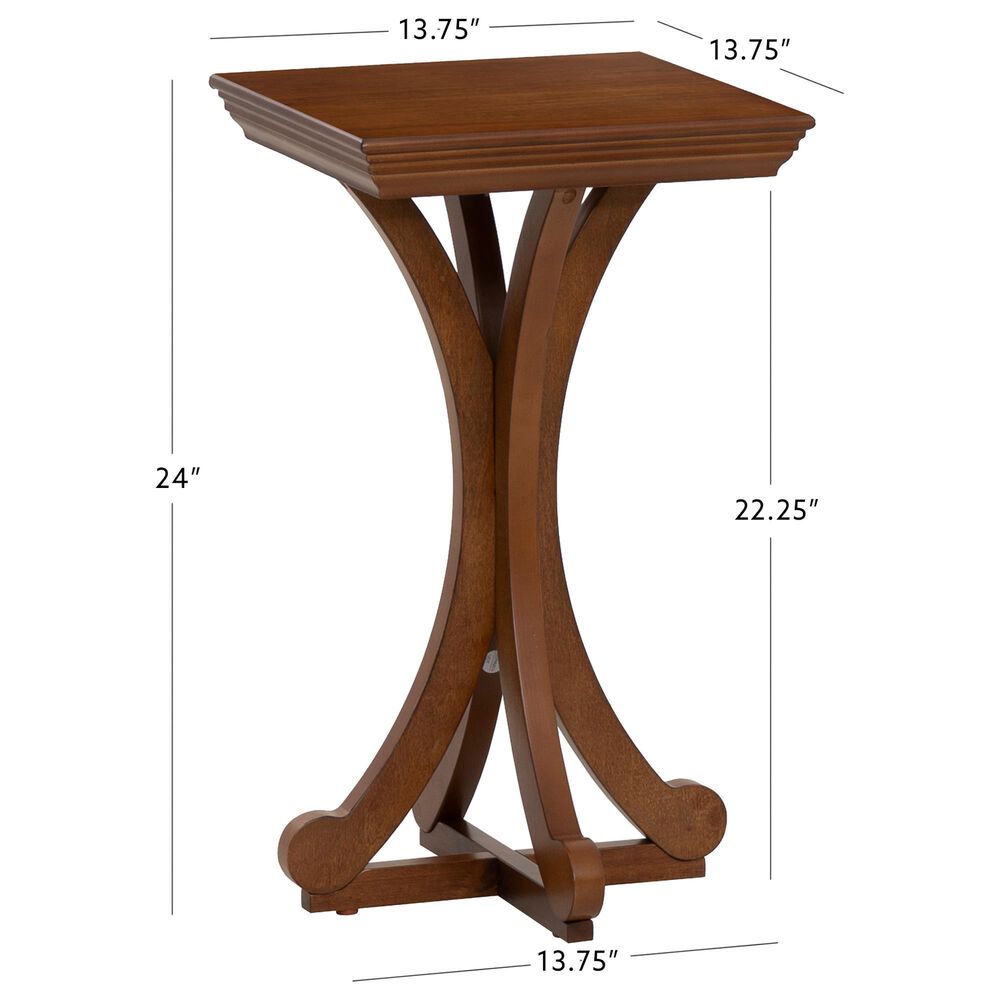 Linden Boulevard Dylan Sculptural Pedestal End Table in Hazelnut, , large