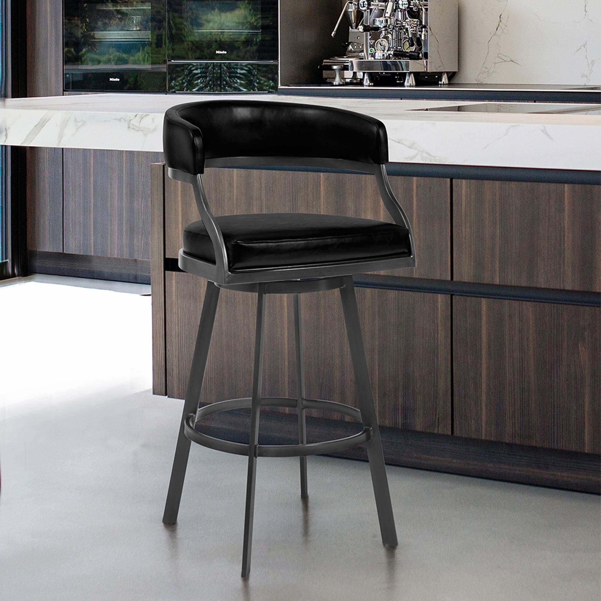 Amador upholstered swivel discount bar & counter stool