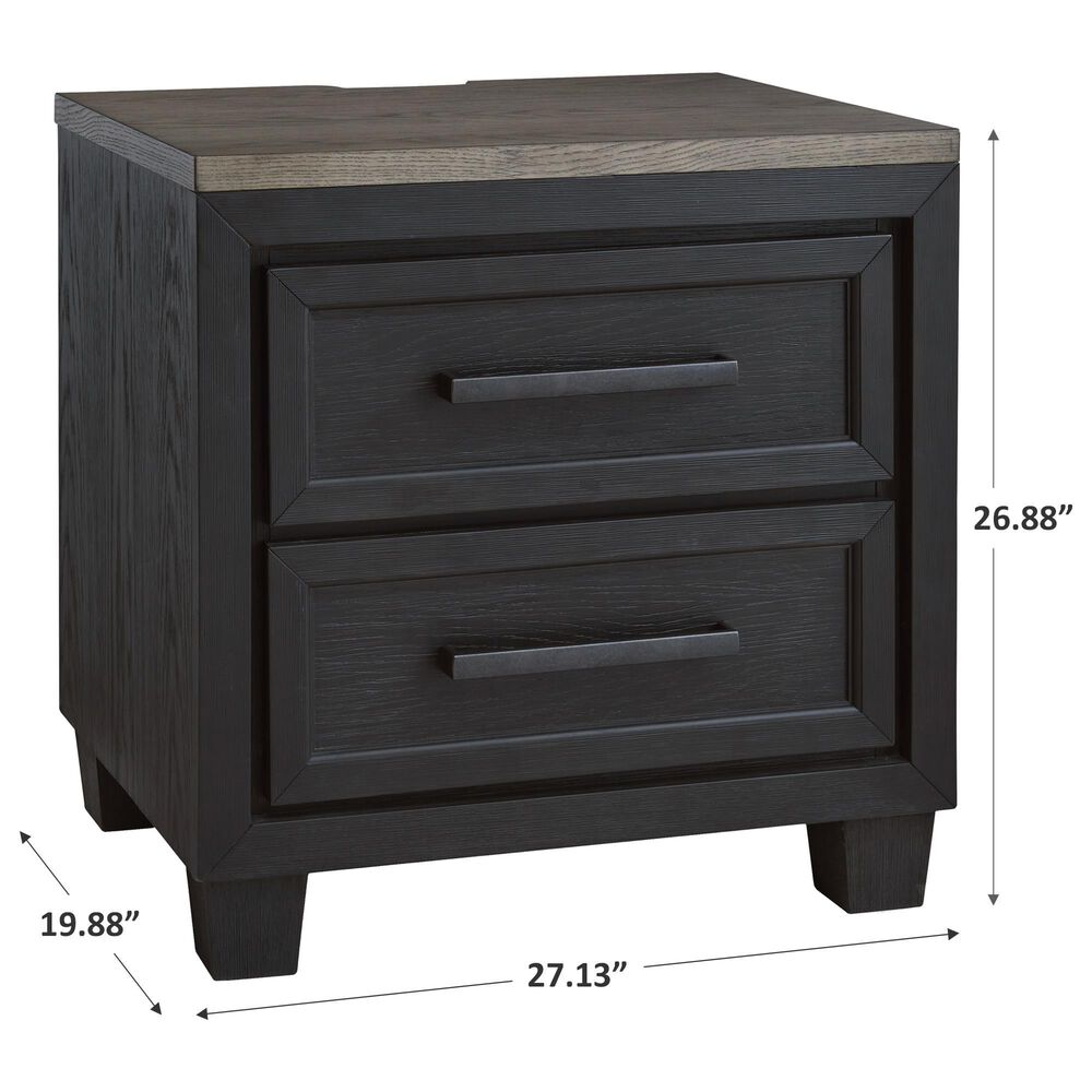 Millenium Foyland 2-Drawer Nightstand in Black and Brown, , large
