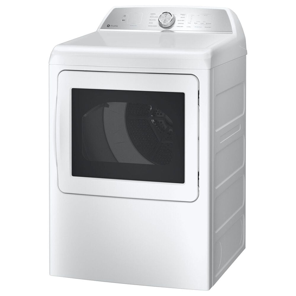 GE Profile 7.4 Cu. Ft. Gas Dryer with Sanitize Cycle and Sensor Dry in White, , large