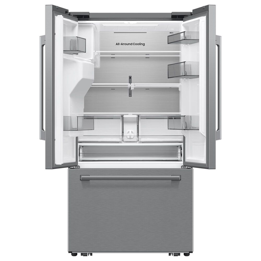 Samsung Bespoke AI 24 Cu. Ft. French Door Refrigerator with Zero Clearance Fit and Sphere Ice in Fingerprint Resistant Stainless Steel, , large