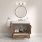37B Alanya 36" Single Bathroom Vanity in Walnut Drift with White Composite Stone Top, , large