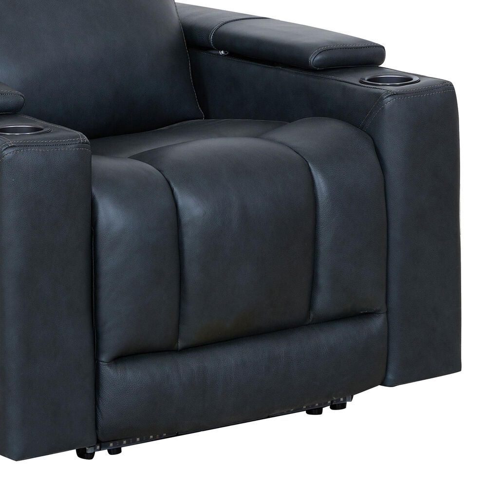Oxford Furniture Power Recliner with 3D Immersive Sound System in Naples Ink, , large