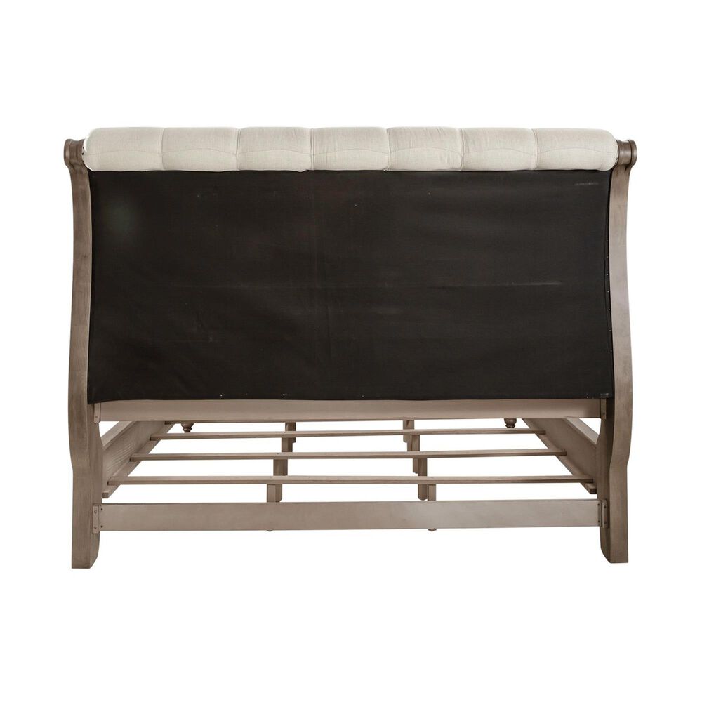 Belle Furnishings Americana Farmhouse Queen Sleigh Bed in Dusty Taupe, , large