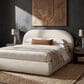 Jennifer Taylor Home Archie Puffy Grounded King Upholstered Platform Bed in Oatmeal Light Beige, , large