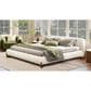 Jennifer Taylor Home Alpine Puffy Modern King Platform Bed in Ivory White, , large