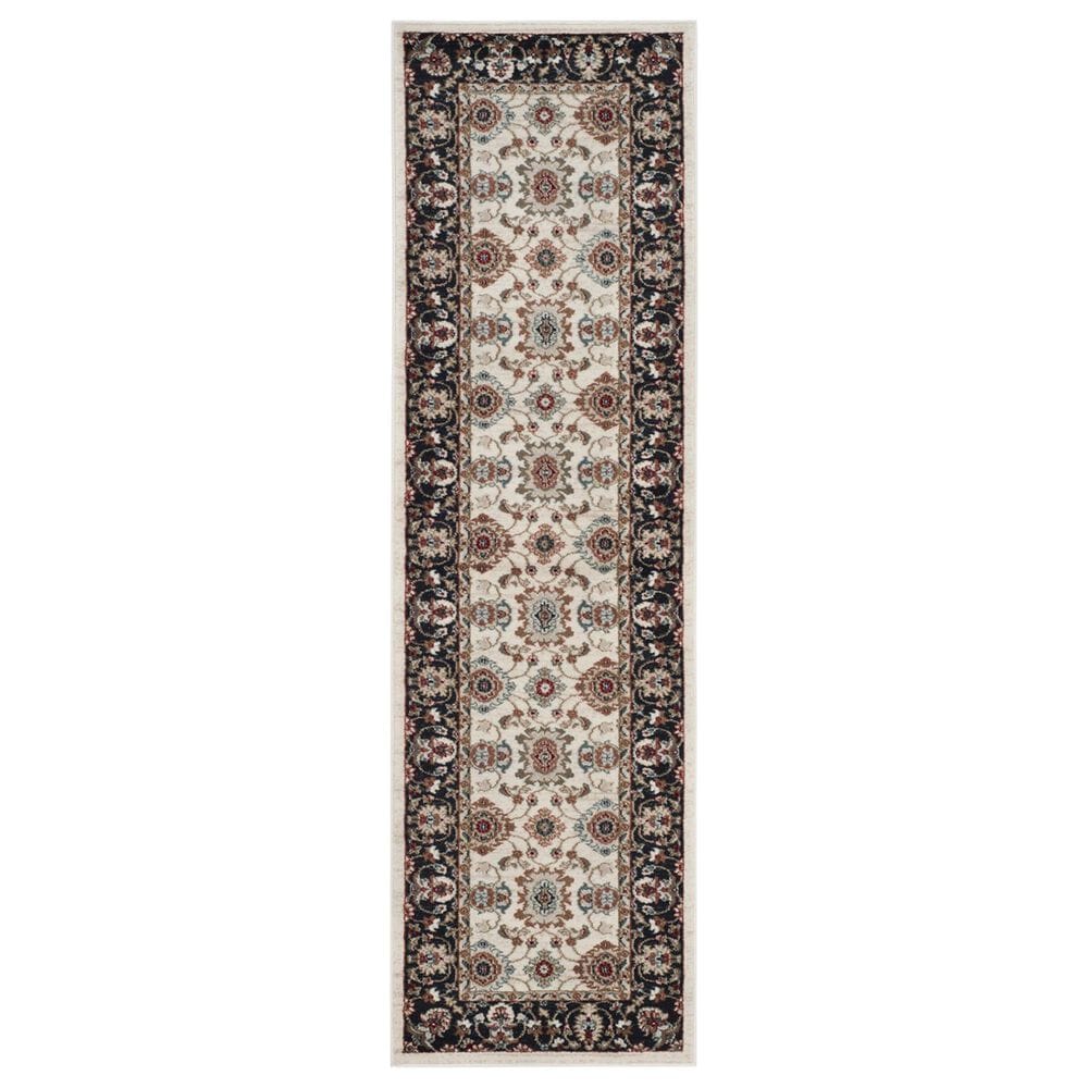 Safavieh Lyndhurst LNH332 2"3" x 12" Cream and Navy Runner, , large