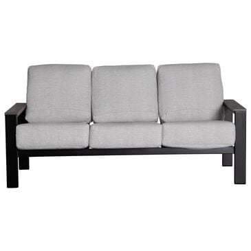 Telescope Larssen Stationary Patio Sofa with Charter Silk Cushion in Black and Boardwalk, , large