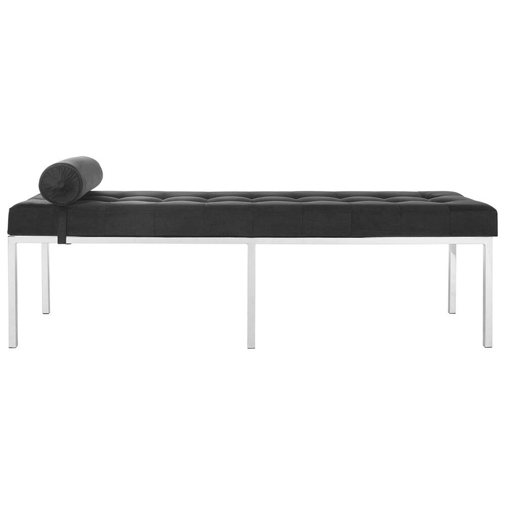 Safavieh Xavier Tufted Bench in Black, , large