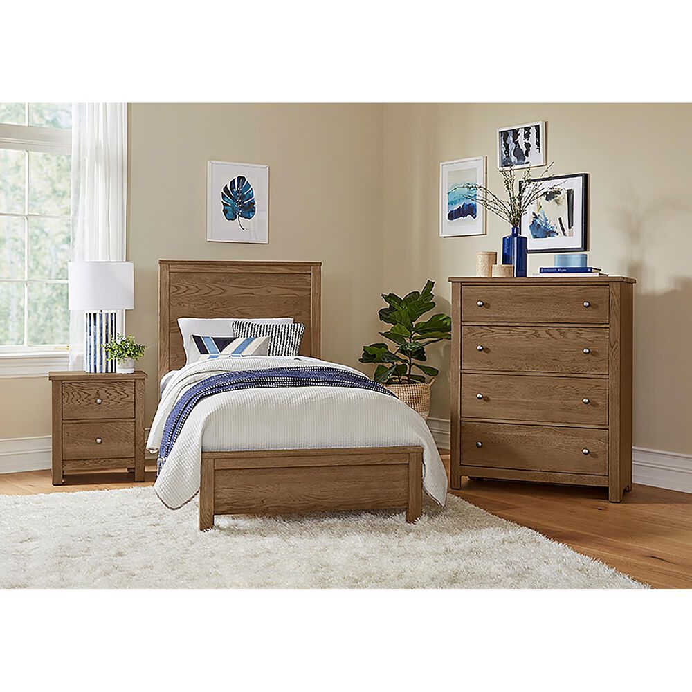 Viceray Collections Fundamentals 5-Piece Twin Bedroom Set in Natural, , large