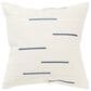 Rizzy Home 20" x 20" Striped Down Filled Throw Pillow in Ivory and Deep Dark Blue, , large