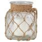 Maple and Jade Handmade Indoor/Outdoor Candle Lantern with Hanging Rope in Brown and Clear, , large