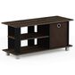 HOMLUX 31.5" Entertainment Center TV Stand with Bin Drawers in Columbia Walnut and Dark Brown, , large
