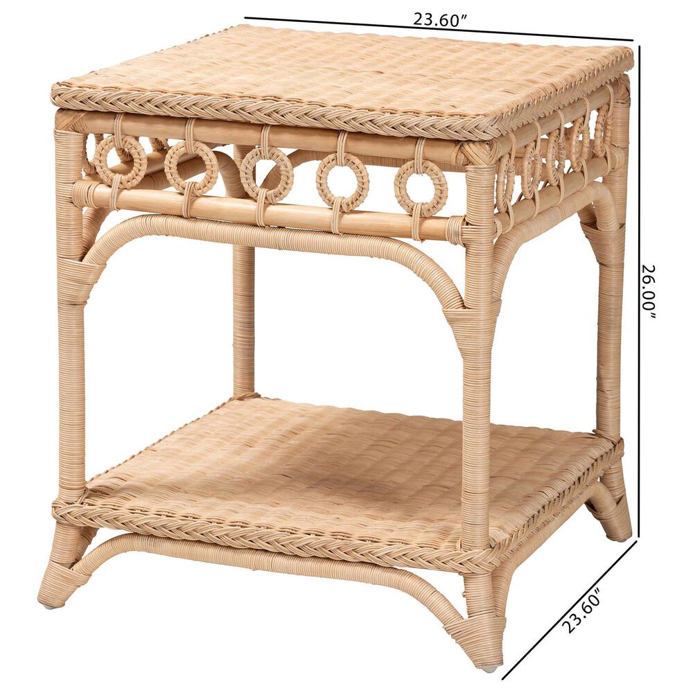Baxton Studio Oxford End Table in Natural Brown, , large