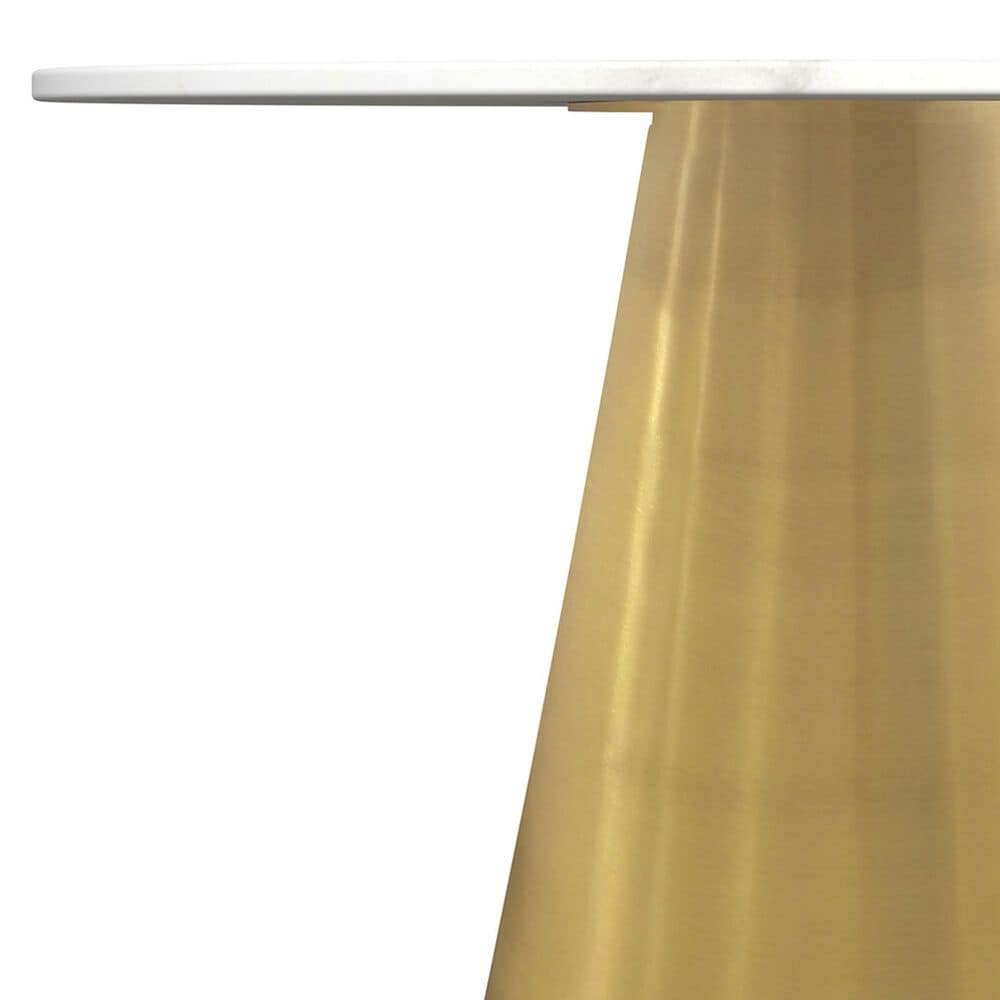 COAST Avon Round End Table in Gold and White, , large