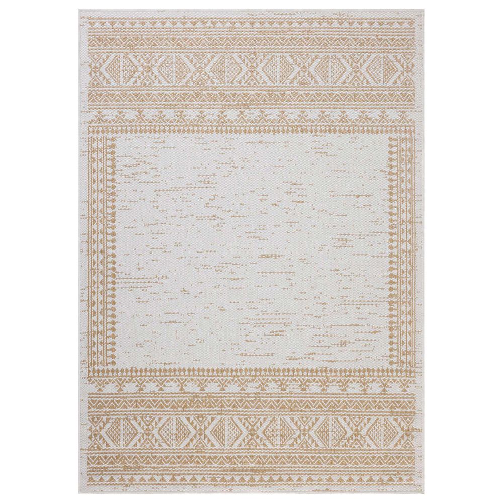 Loloi Easton Ivory and Wheat 7&#39;10&quot; x 10&#39; Indoor/Outdoor Area Rug, , large