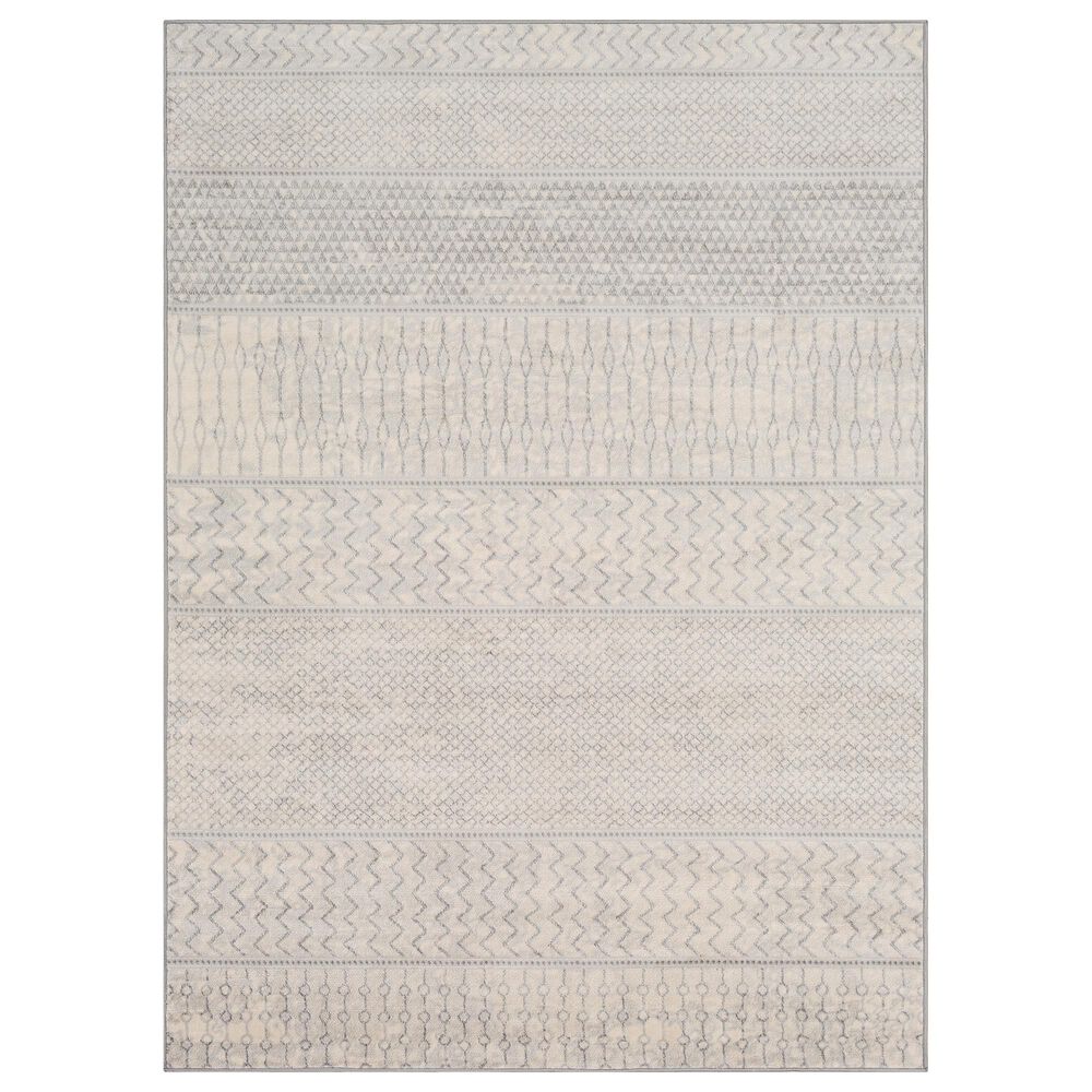Surya Monaco MOC-2306 2" x 3" Silver Gray and Cream Scatter Rug, , large