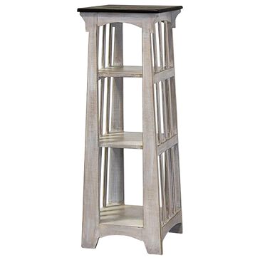Rustic Imports Large Tower Accent Table in Castello Gray and Brown, , large