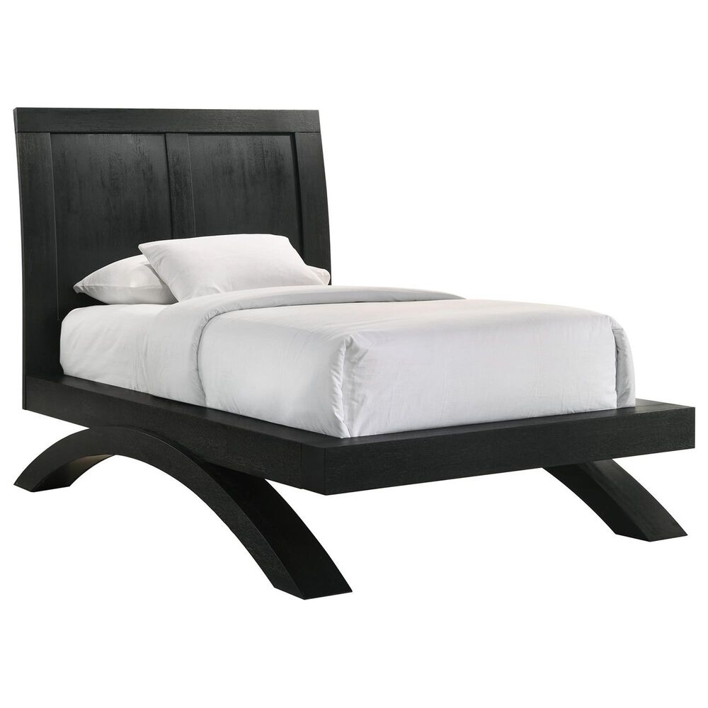 Mayberry Hill Allan Twin Platform Bed in Black, , large