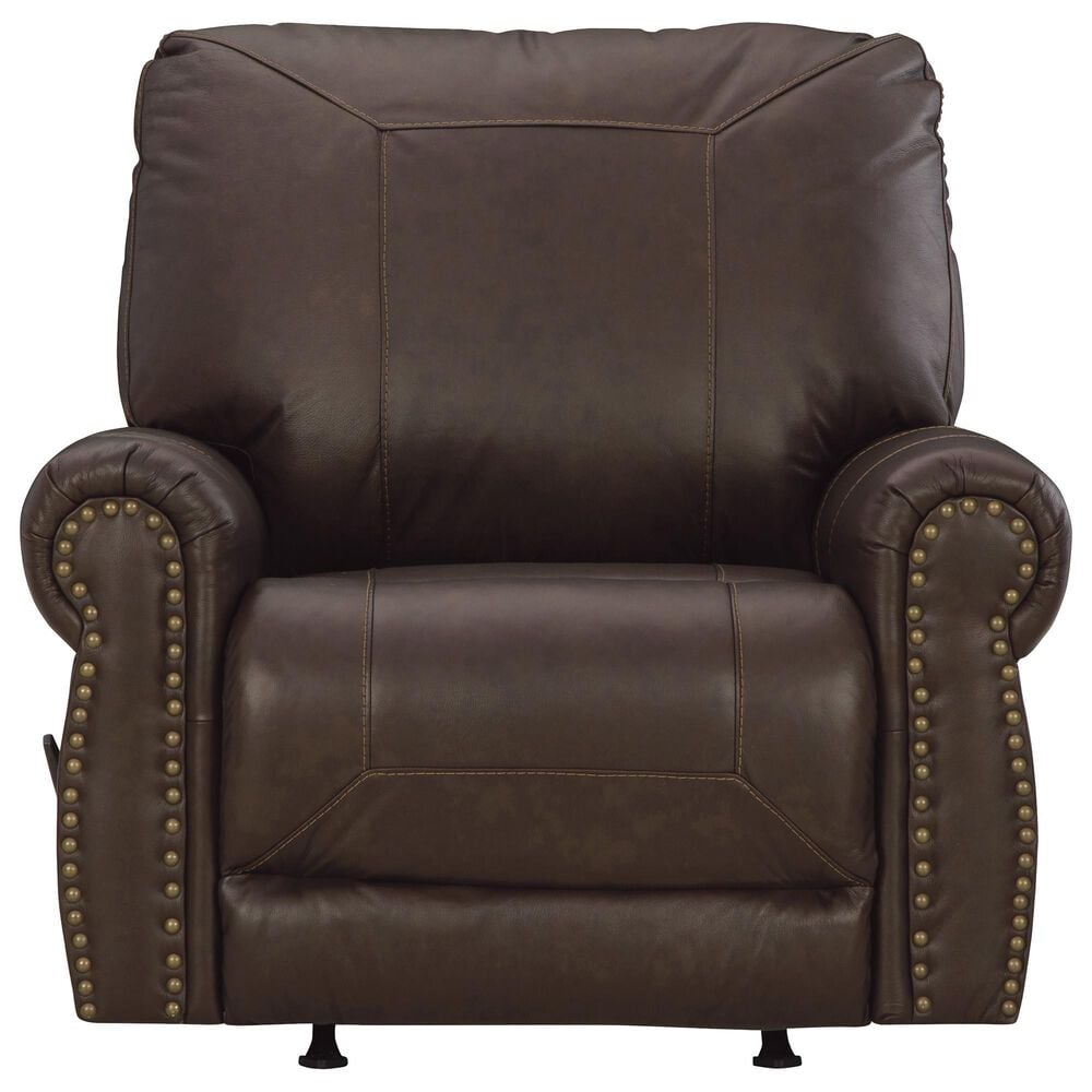 Ashley Colleton 3-Piece Stationary Living Room Set with Rocker Recliner in Dark Brown, , large
