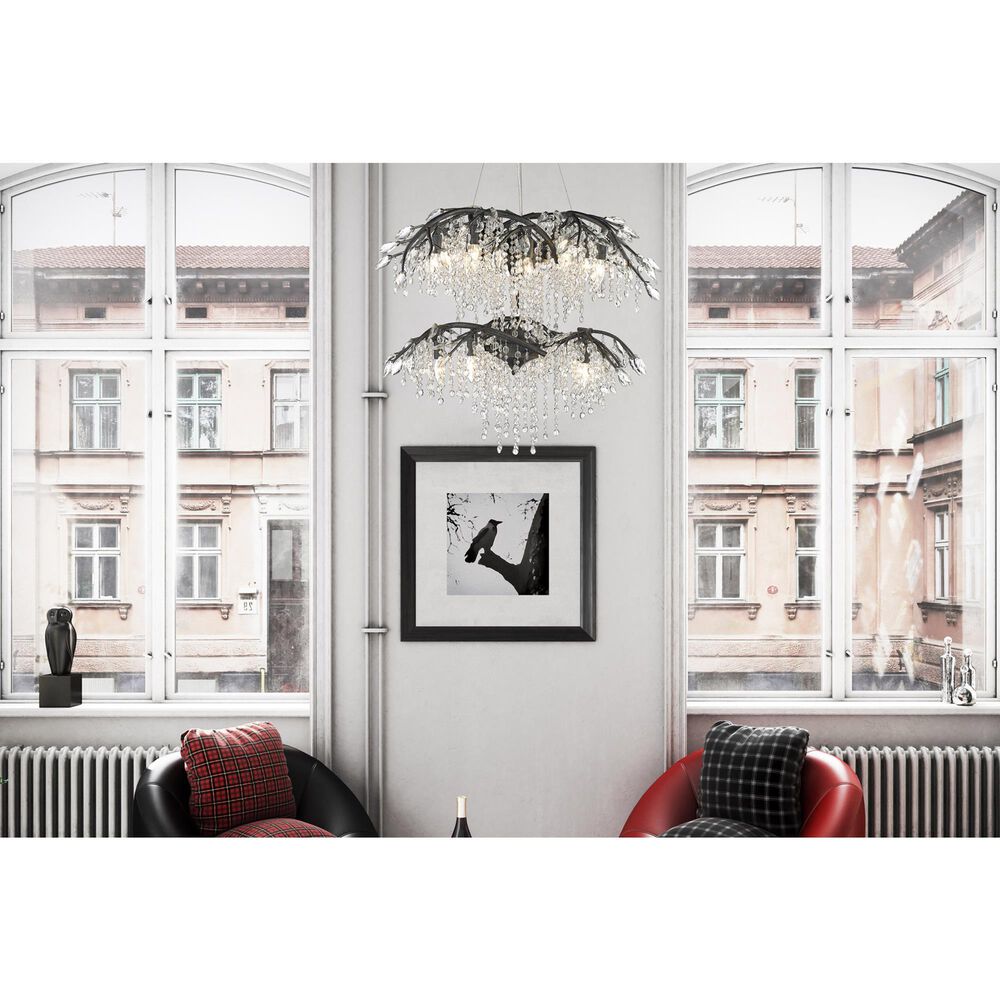 Golden Lighting Autumn Twilight 18-Light Chandelier in Black, , large