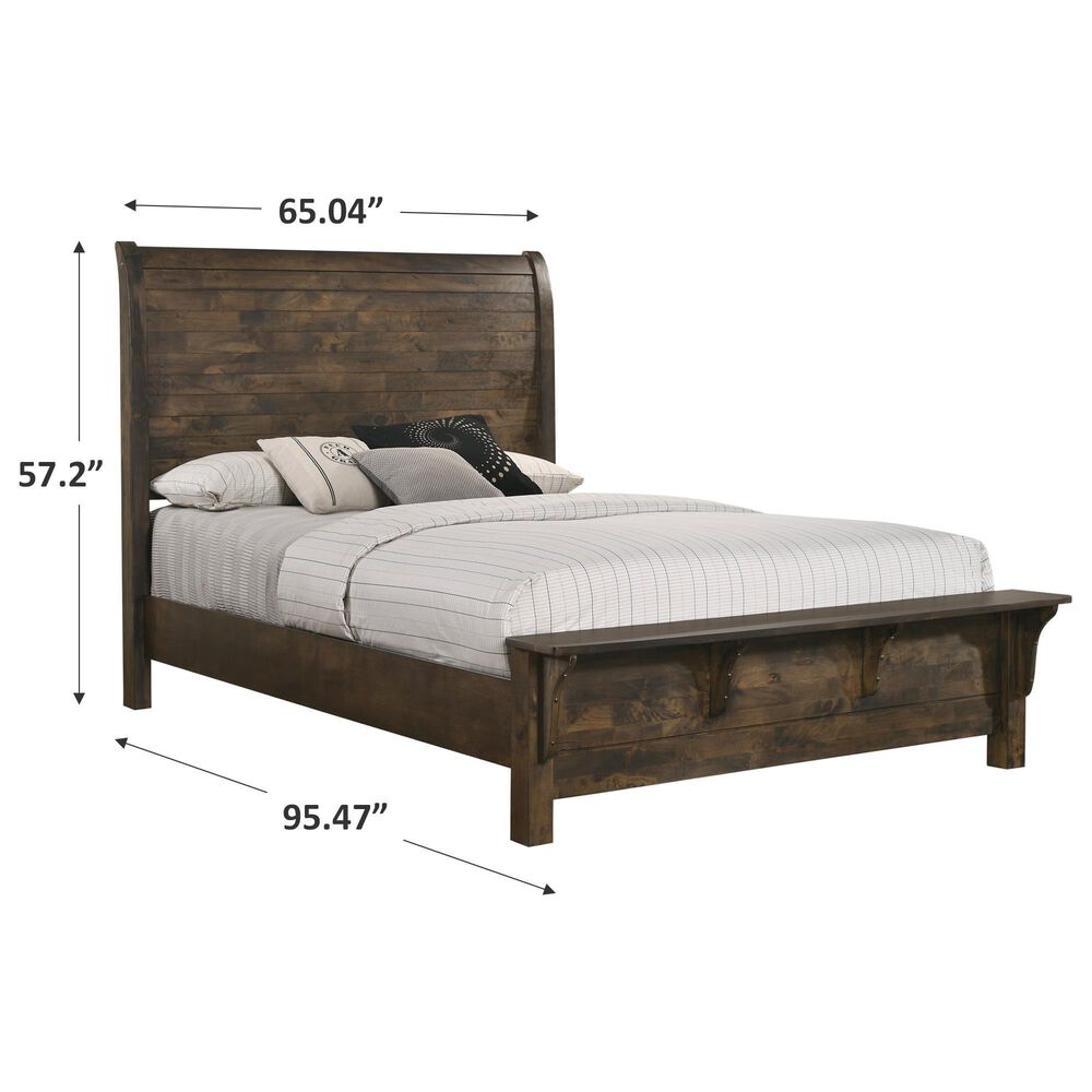 New Heritage Blue Ridge Queen Sleigh Bed in Rustic Gray, , large