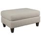 Xenia Hogan Cotton Ottoman in Beige, , large