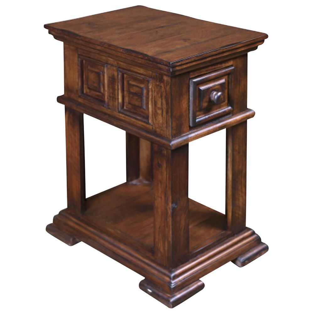 Sunset Bay Marquis Chairside Table in Rustic Brown, , large