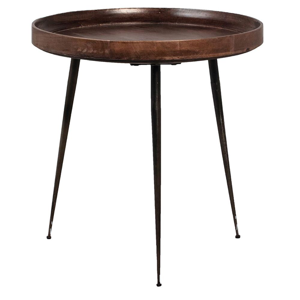 Blue Sun Designs Magi Side Table in Dark Brown and Metal, , large