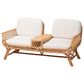 Baxton Studio Pakis Stationary Tete-a-Tete Sofa with Light Honey Rattan in Neutral, , large