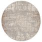 Nourison Rush 4" Round Ivory and Taupe Area Rug, , large