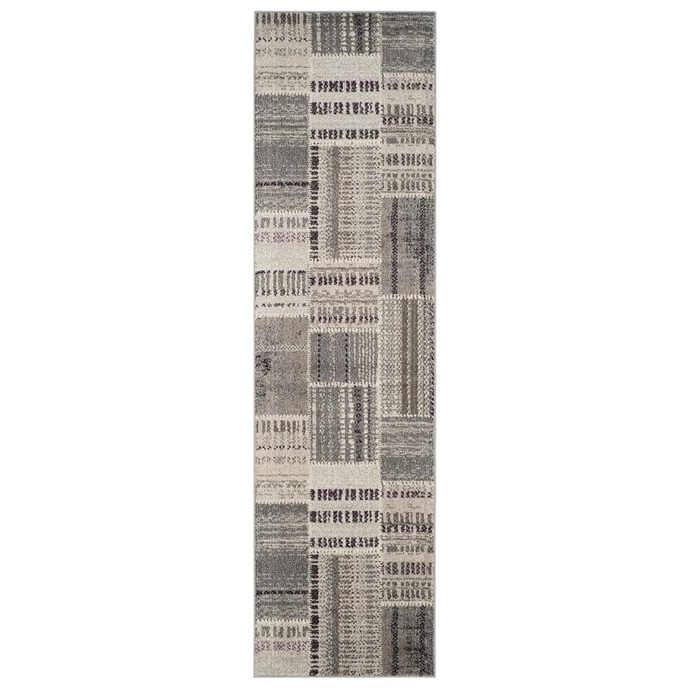 Safavieh Monaco MNC215G-28 2&#39;2&quot; x 8&#39; Grey/Multi Runner, , large