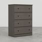 Lemoore Essential 43" 5-Drawer Chest in Storm Grey, , large