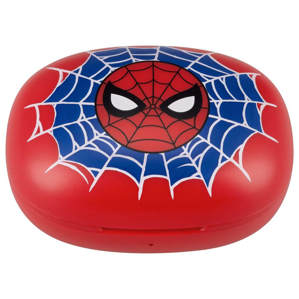 KIDdesigns Spiderman Bluetooth True Wireless Earbuds with Charging Case in Red, , large