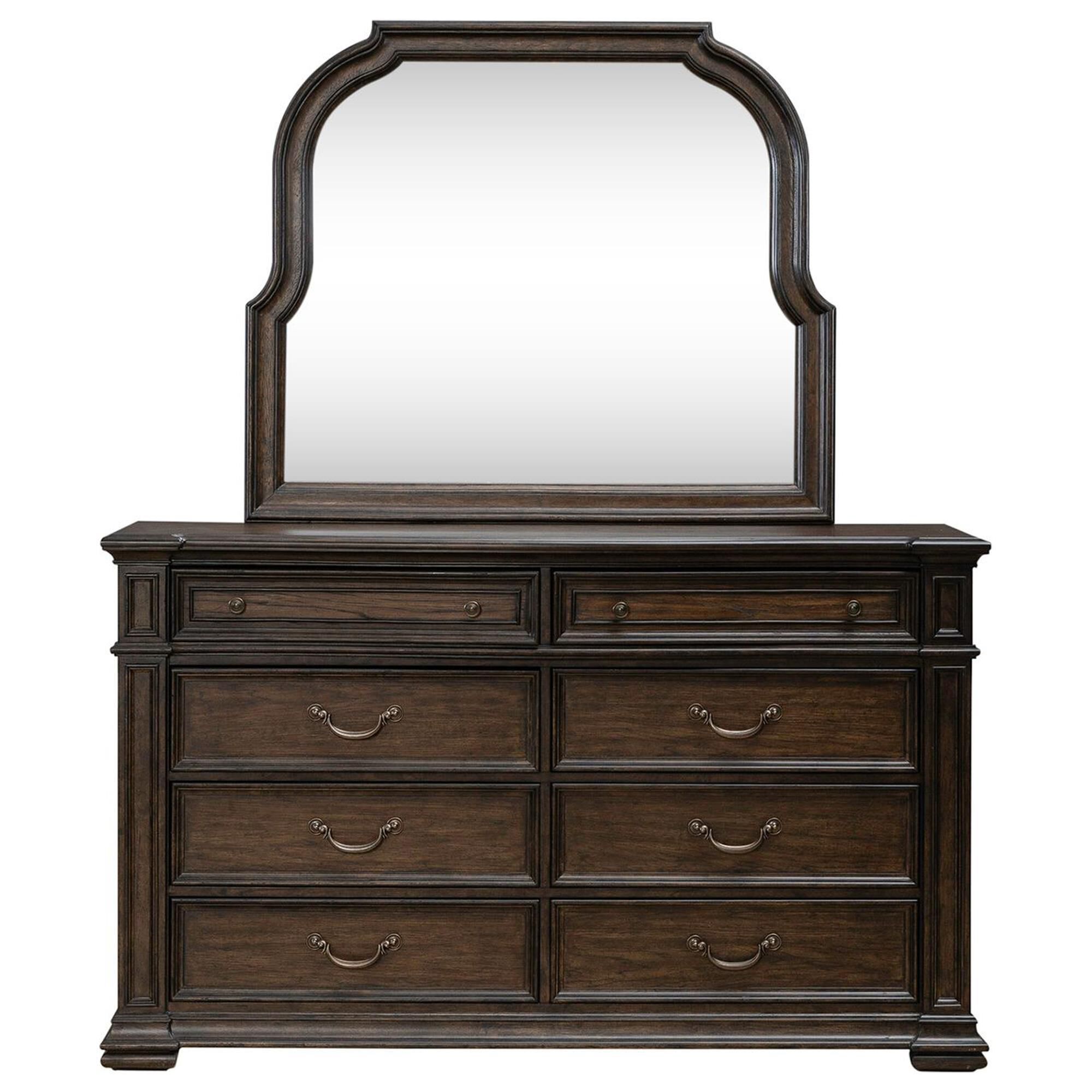 Belle Furnishings Provence Park 8-Drawer Dresser and Mirror in