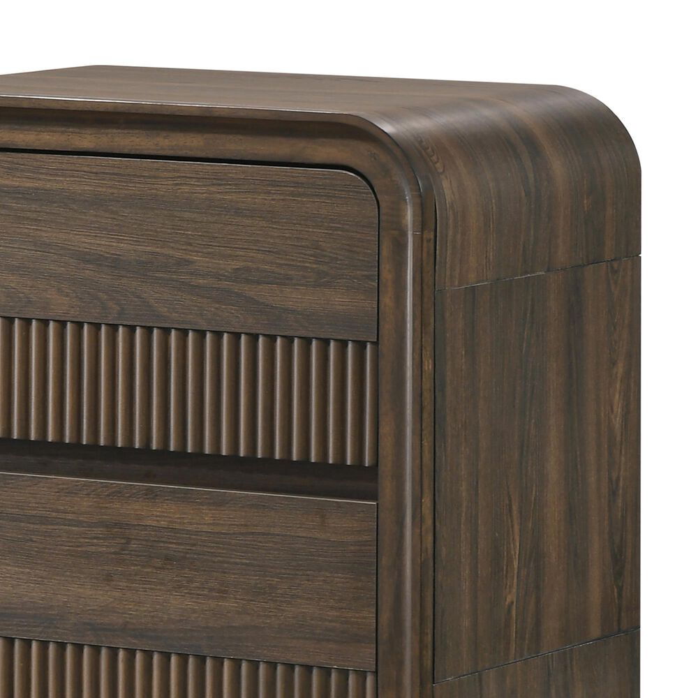 Crown Mark Kinkaid Queen Bed with Two Nightstands in Brown, , large