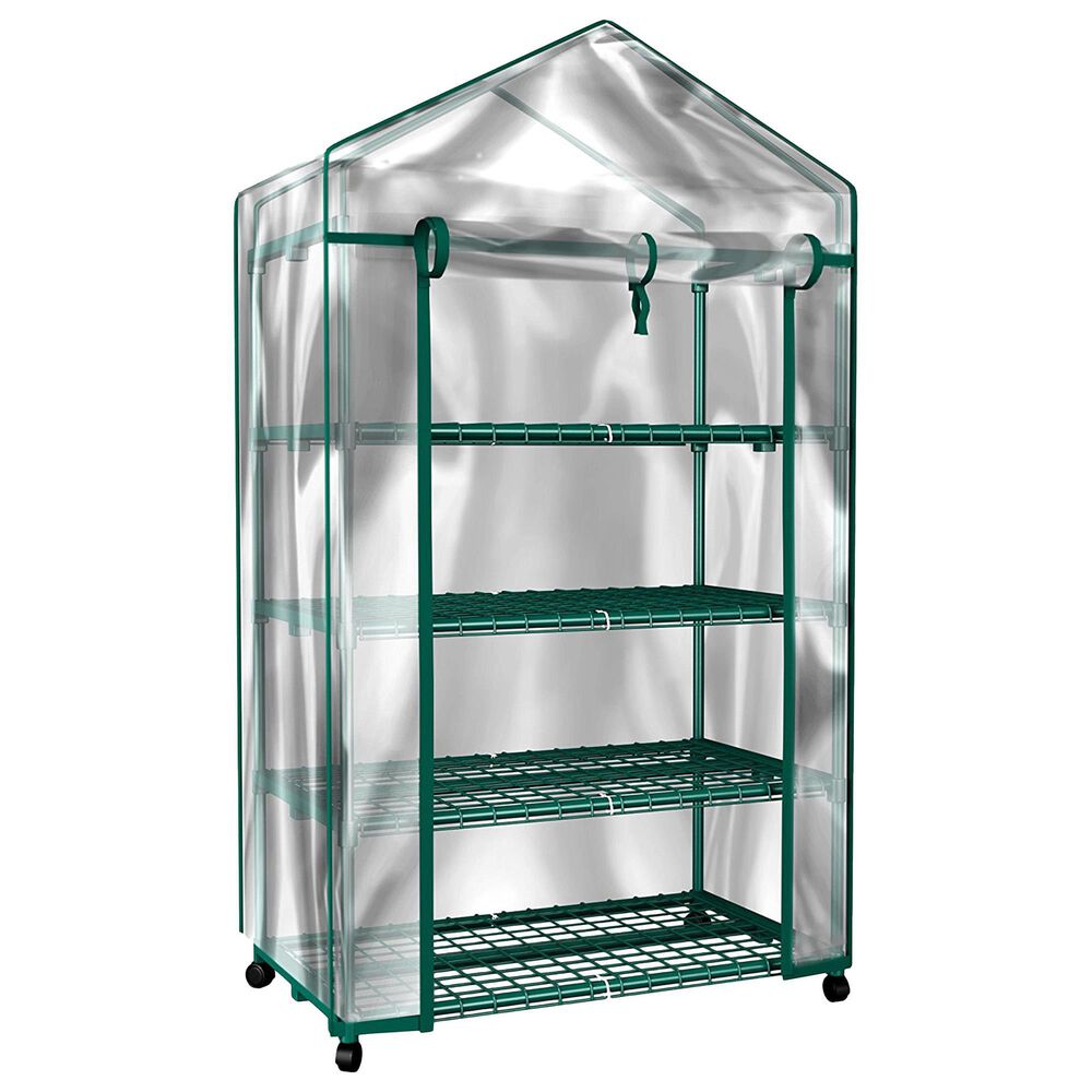 Timberlake 4-Tier Portable Greenhouse in Green, , large
