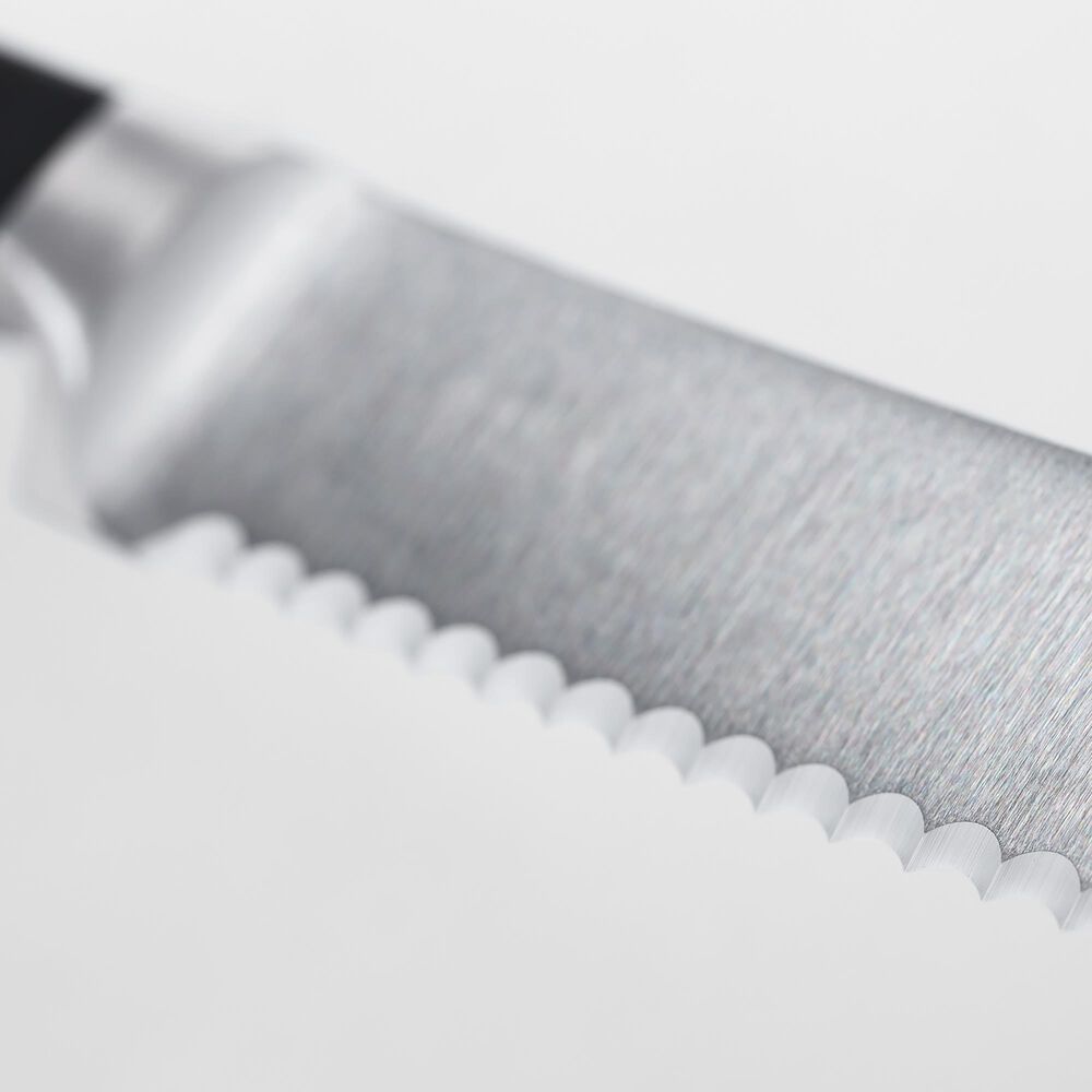 Wusthof Classic Serrated Utility Knife in Stainless Steel and Black, , large