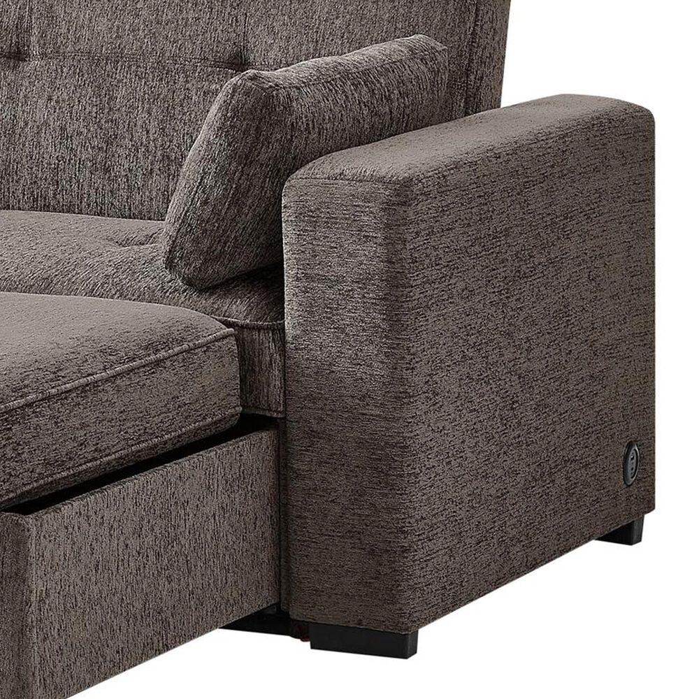 Lilola Home Arnold Convertible Sofa Sleeper in Ash Brown, , large