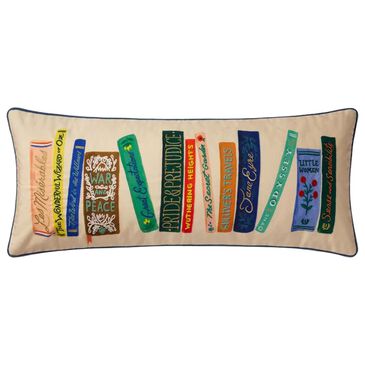 Loloi 13" x 35" Book Club Lumbar Pillow in Cream, , large