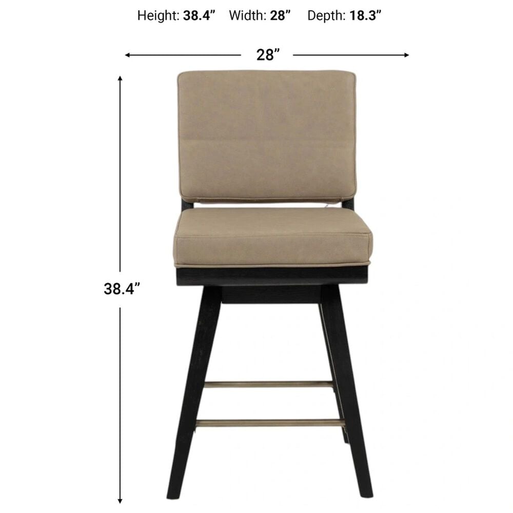 Sterling Timber Elure Swivel Counter Stool in Peppercorn, , large